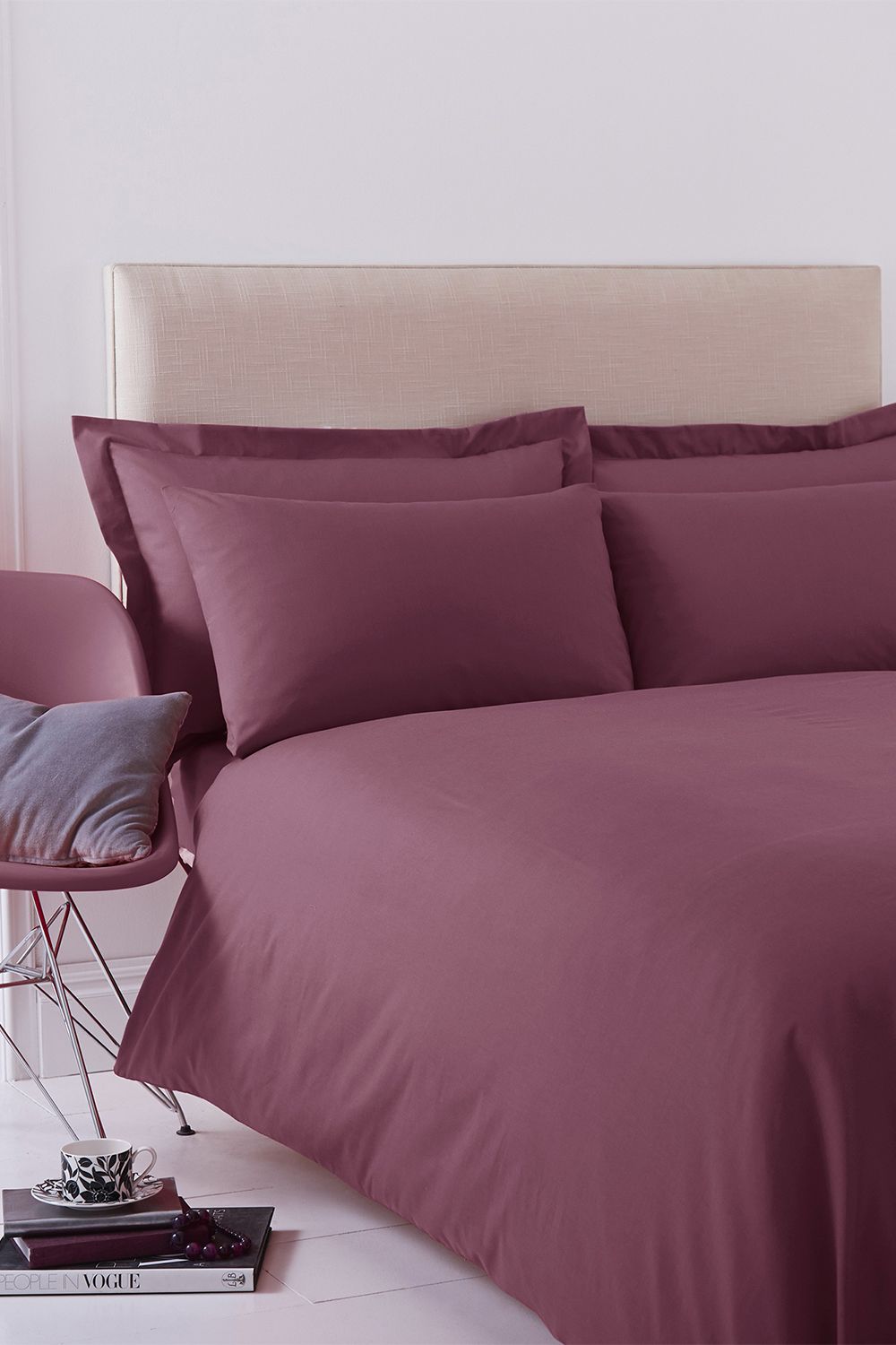 Martex Poetry Plain Dyed Duvet Cover Set in Aubergine