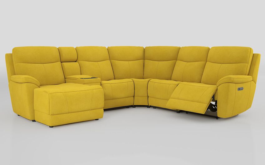 Green Fabric Eldwick 3 Corner 3 Left Hand Facing Power Right Hand Facing Console & Chaise Sofa