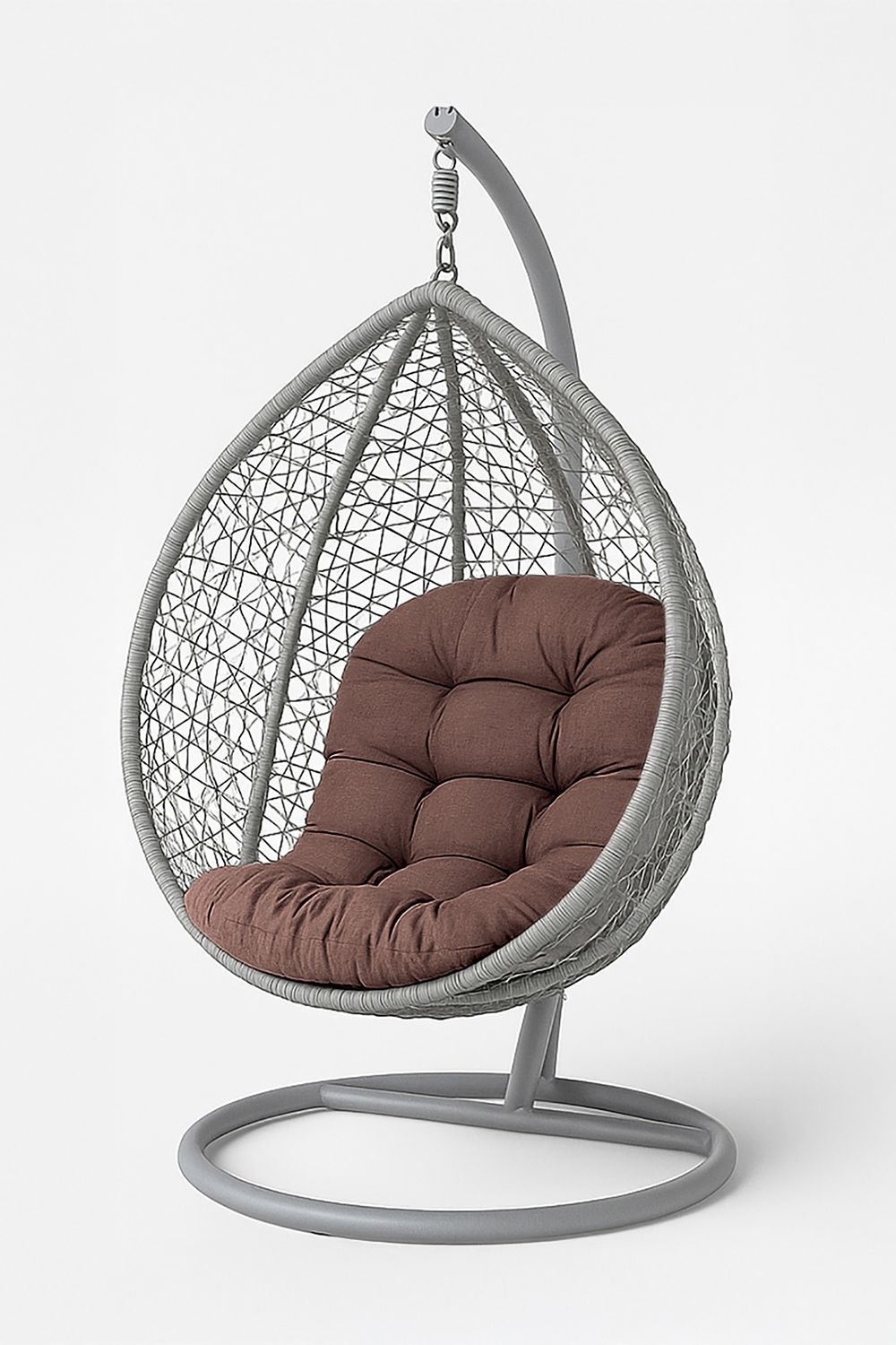 Homescapes Luxury Egg Chair Cushion, Hanging Basket Swing Chair Cushion in Brown