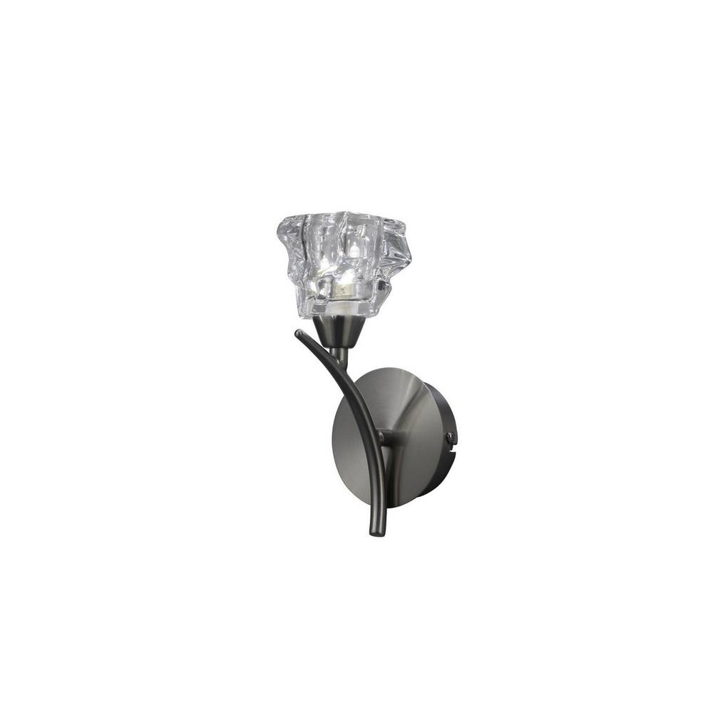 Netlighting Iku Wall Lamp Switched 1 Light G9 Satin Nickel in Grey