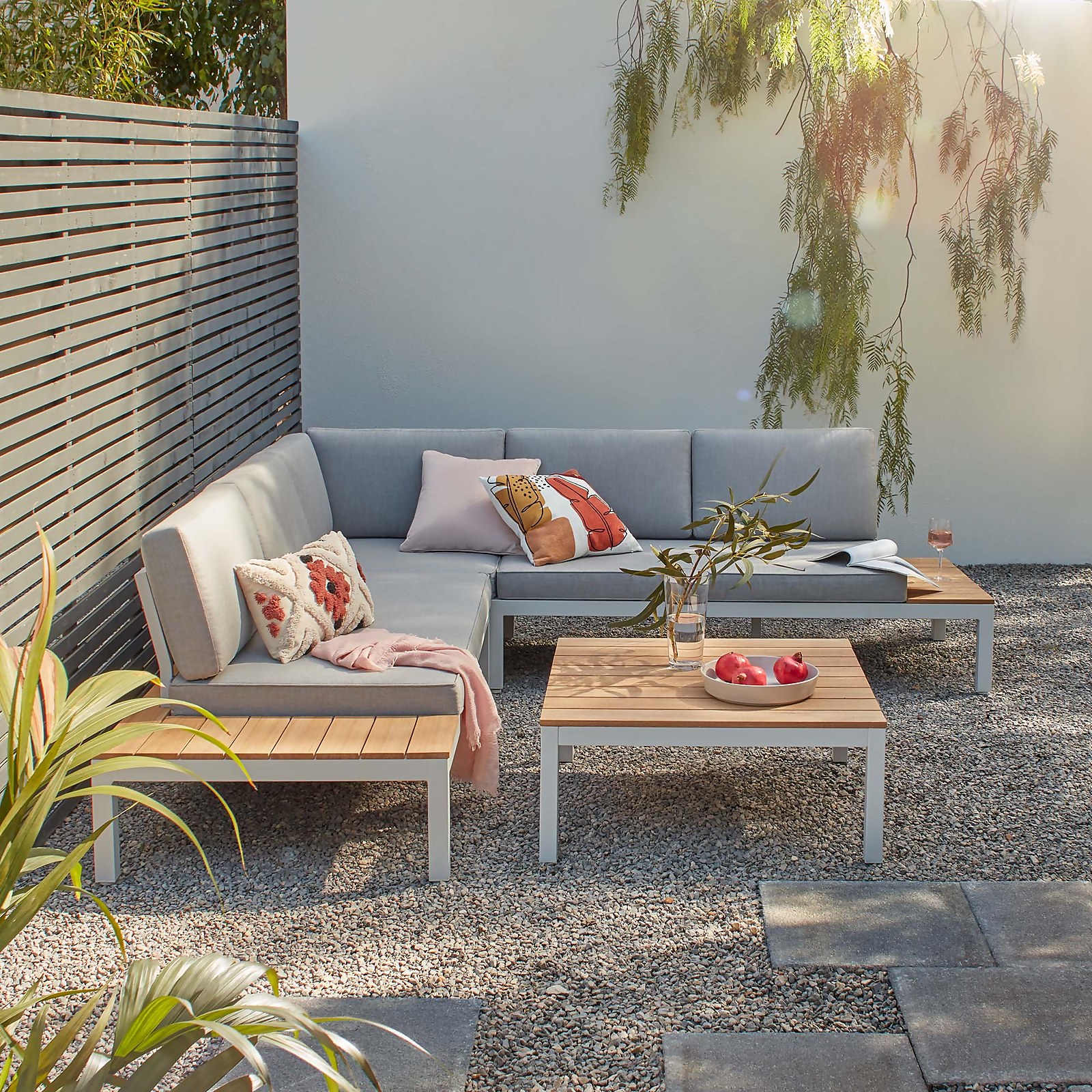 Spirit Garden Corner Sofa Set - Grey