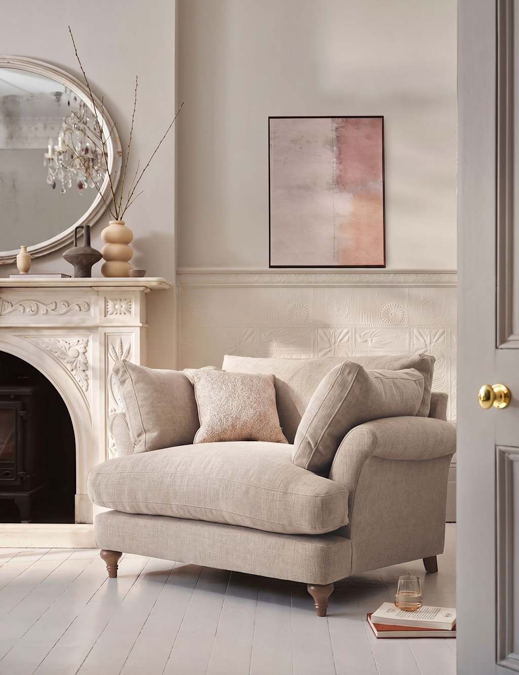 BARKER AND STONEHOUSE Isla Snuggle Chair Taupe