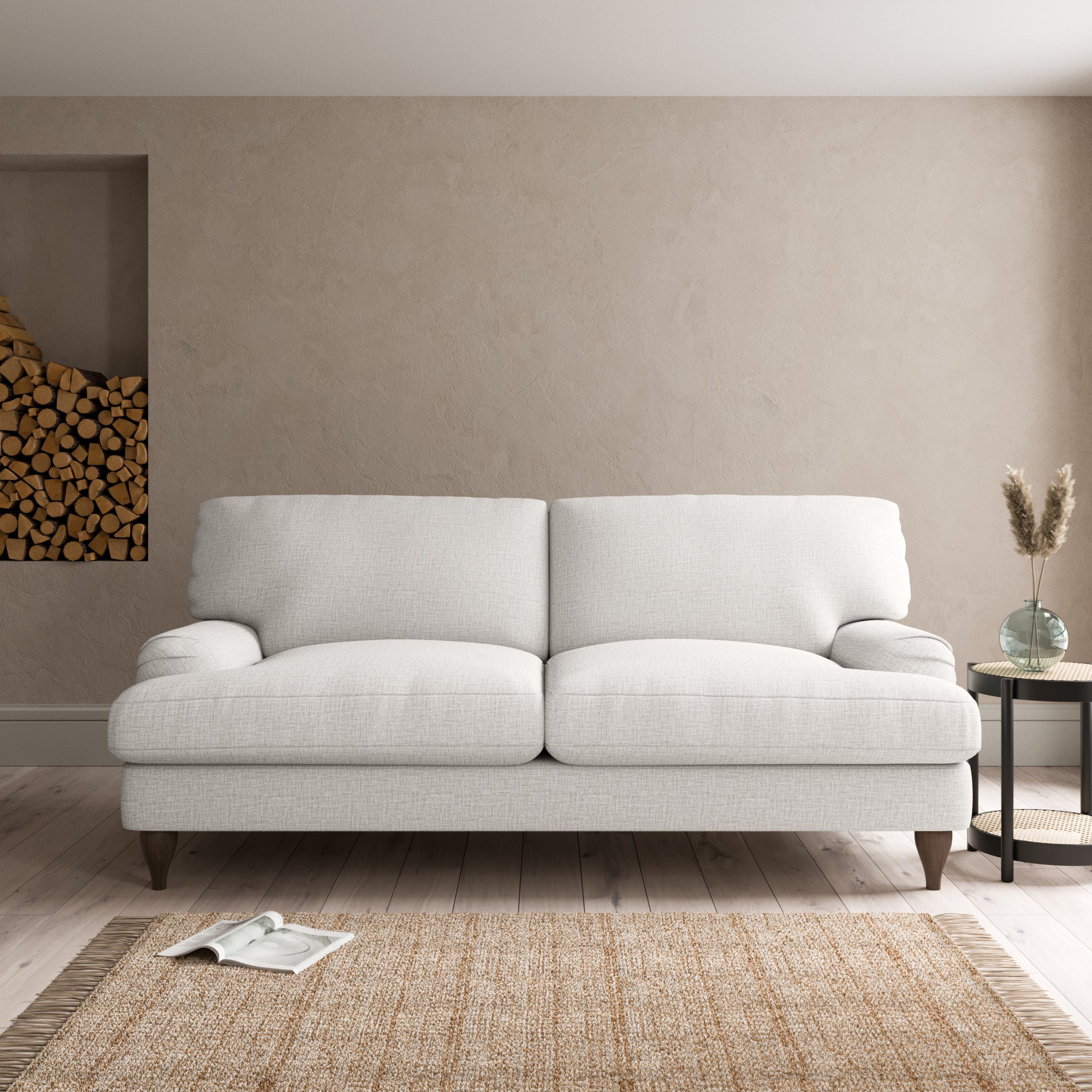 Darwin Textured Weave 3 Seater Sofa Textured Weave Sandstone