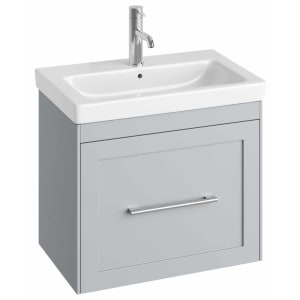 Concept Stone Grey Shaker Wall Hung Vanity Unit & Basin - 550mm