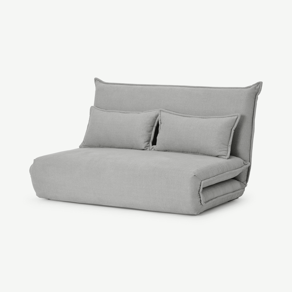 Bria Click Clack Fold Out Double Sofa Bed, Glacier Grey Weave