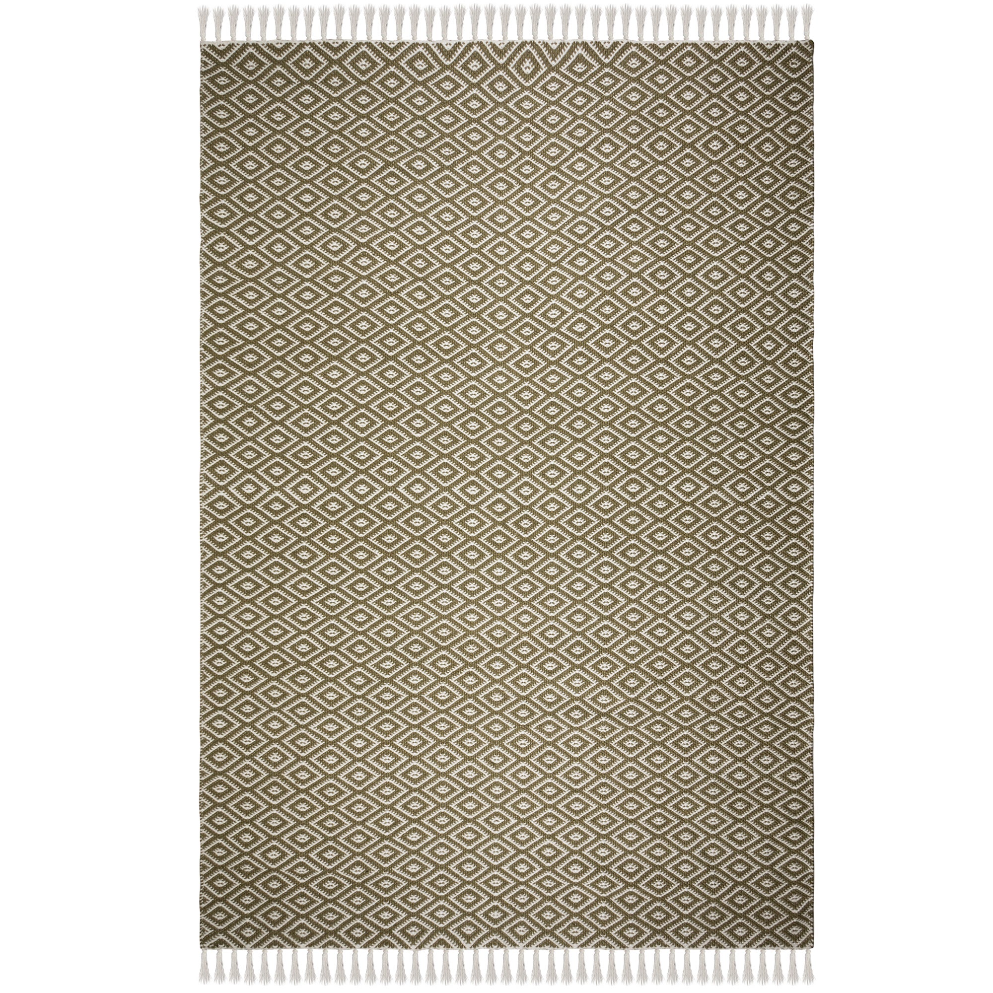 Sigrid Geometric Rug Green and White