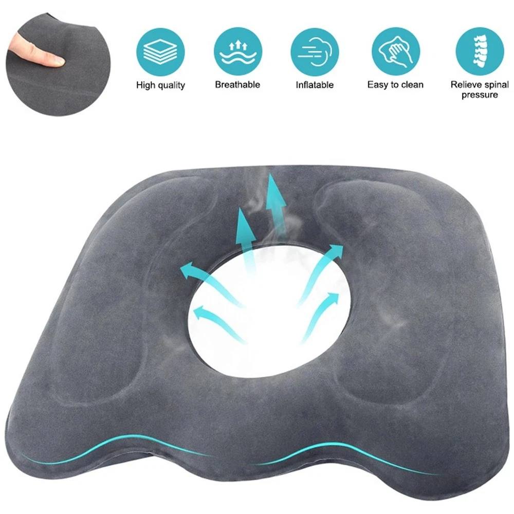 NESTLUNE Inflatable Coccyx Cushion Tailbone Sciatica in Grey