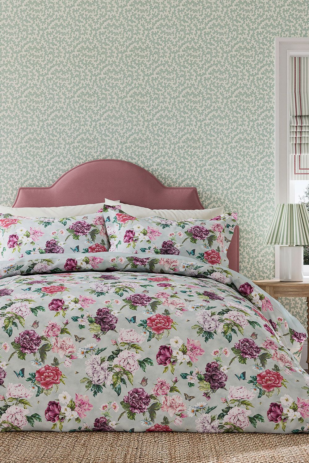 Sanderson 'Summer Peony' Cotton Duvet Cover Set