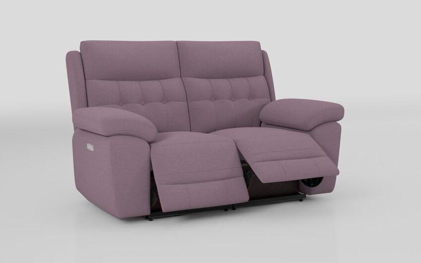 Purple Fabric Belford 2 Seater Power Recliner Sofa