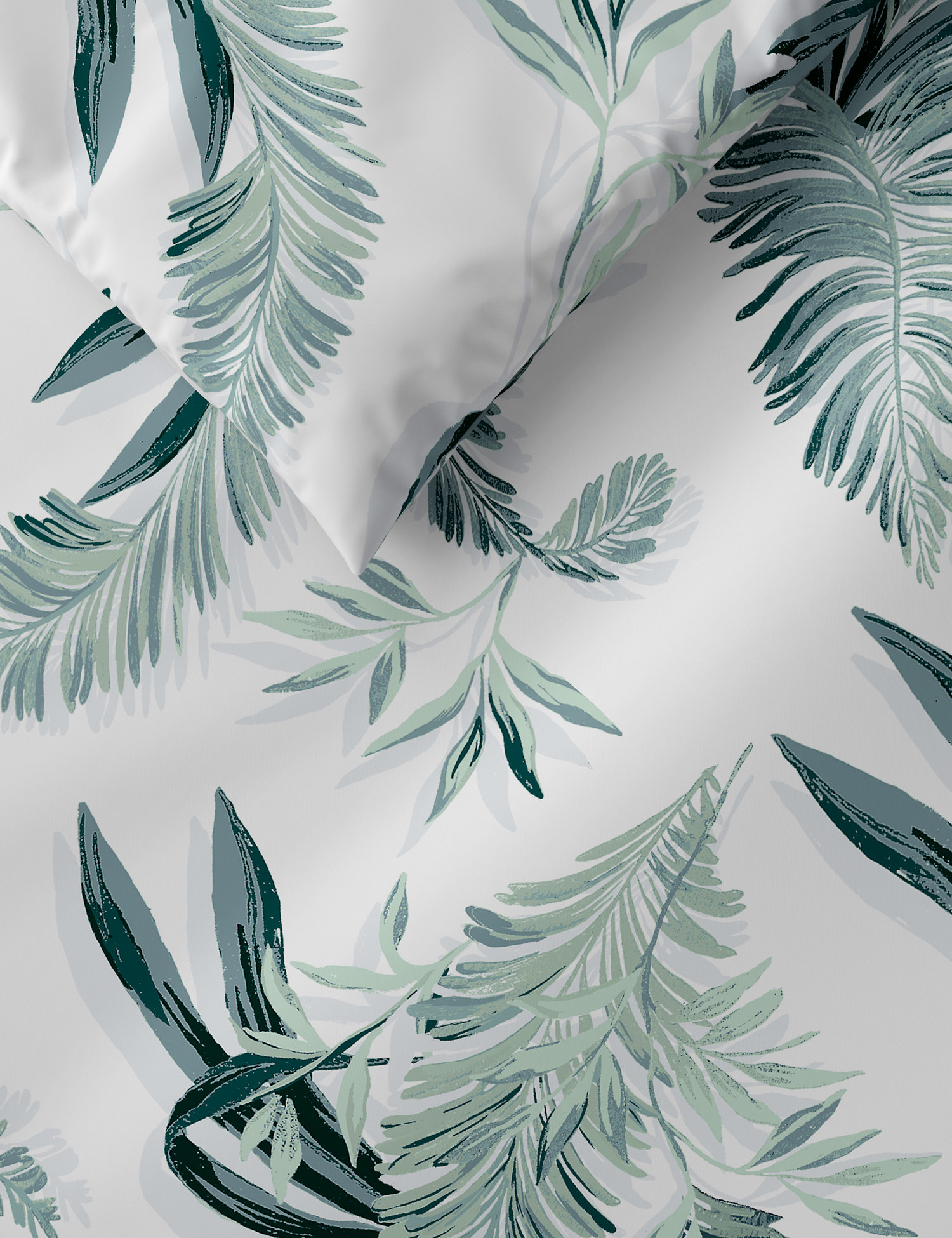 M&S Pure Cotton Botanical Bedding Set