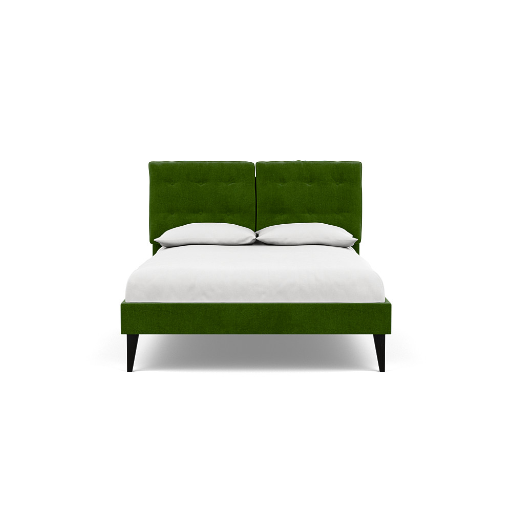 Heal's Mistral Double Bed Smart Luxe Velvet Grass