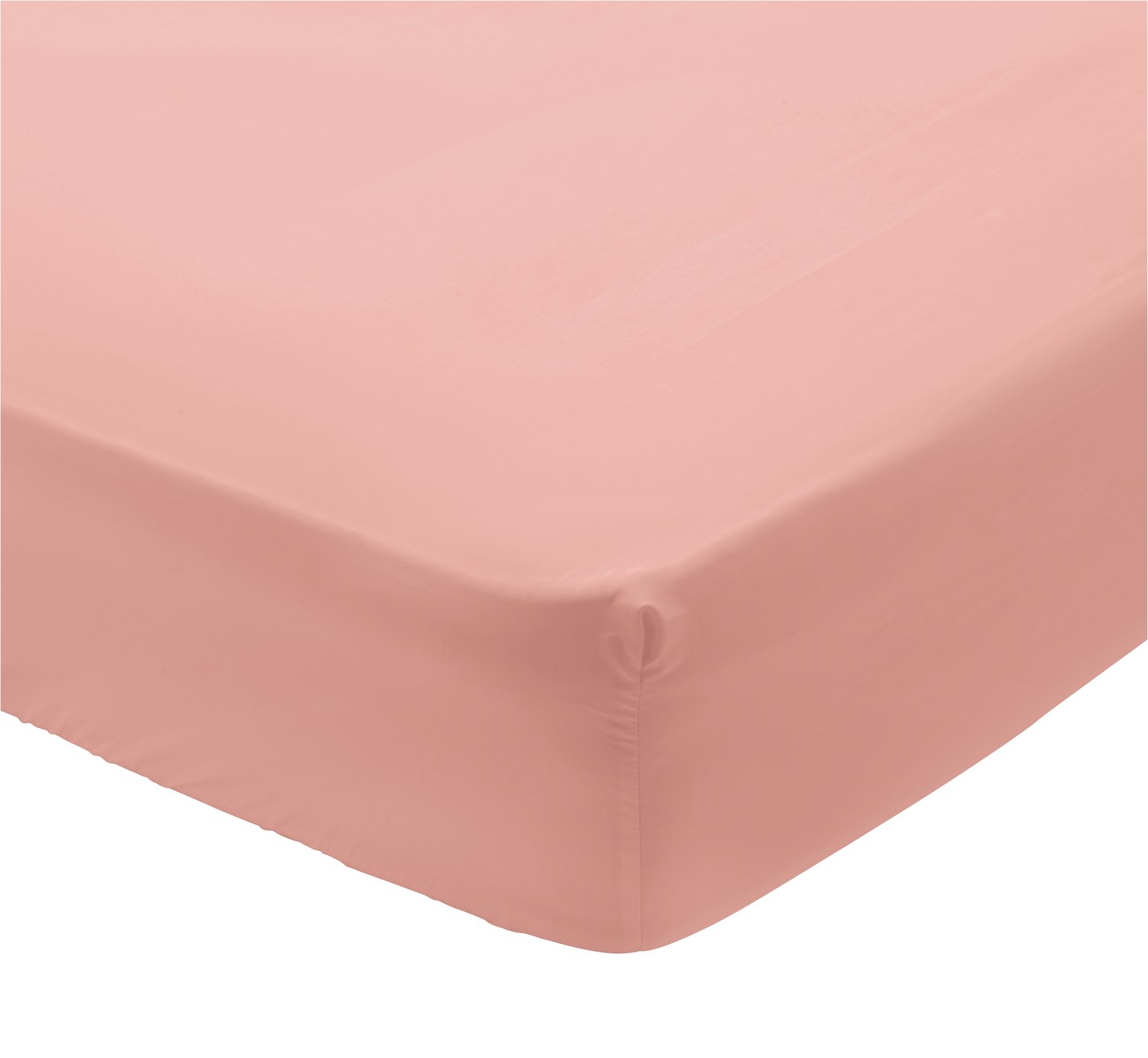 Habitat 400TC Egyptian Cotton Blush Fitted Sheet - Kingsize