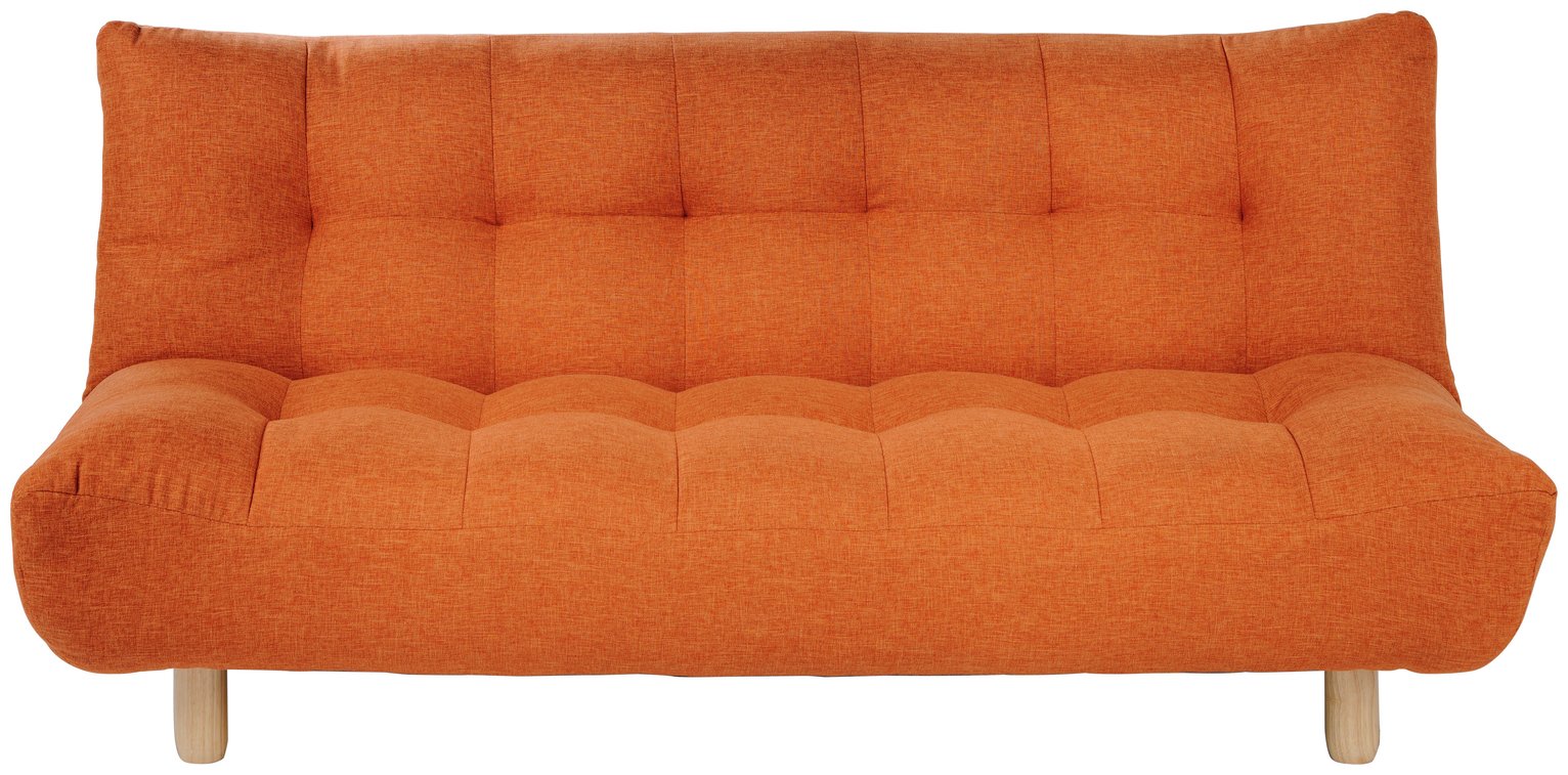 Habitat Kota 3 Seater Fabric Sofa Bed - Orange