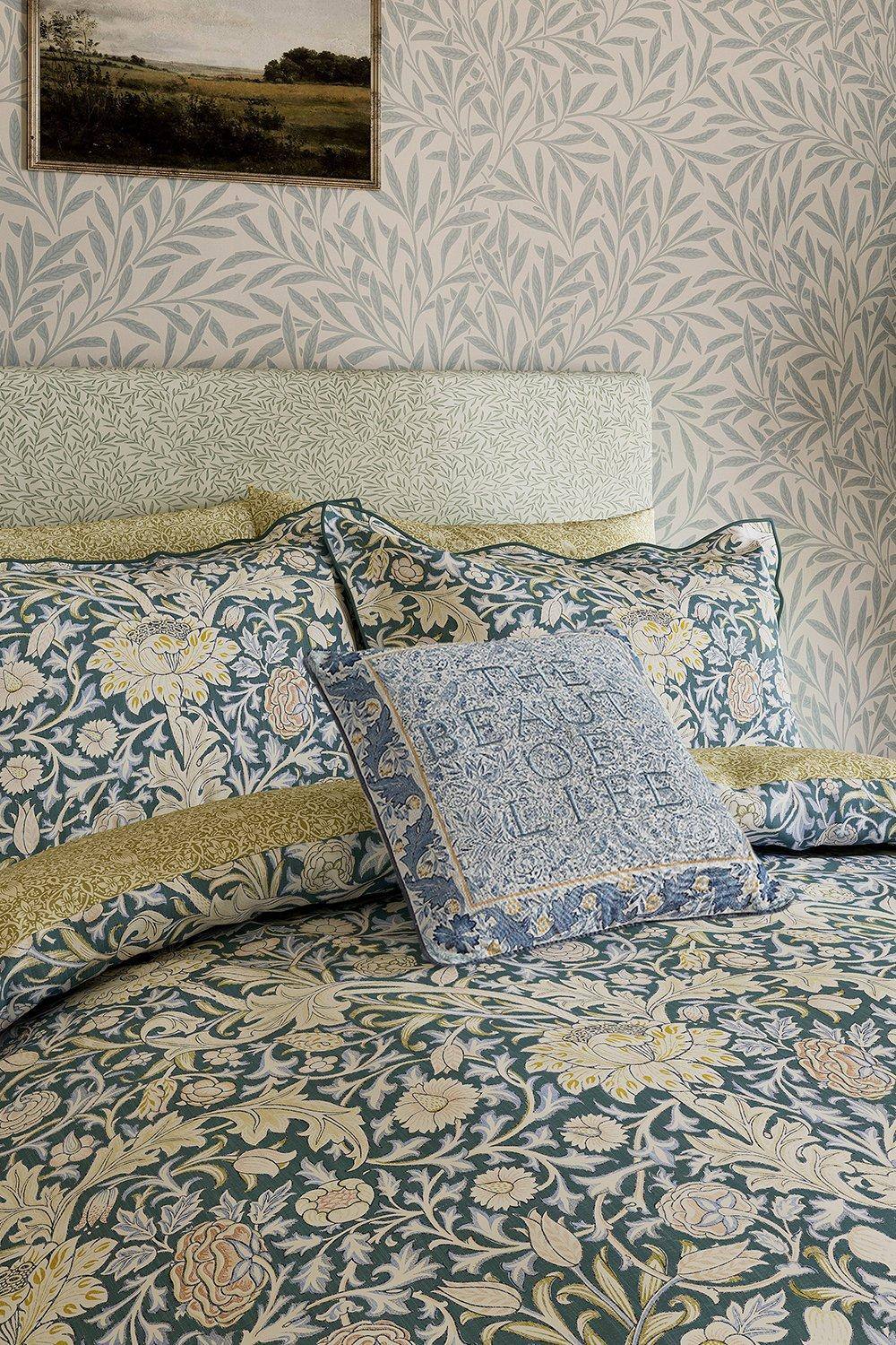 Morris & Co 'Trent' Cotton Duvet Cover Set in Blue 2