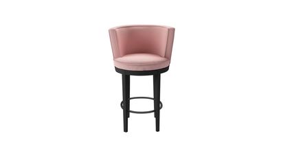 Margaux Bar Stool in Rhubarb Smart Cotton - sofa.com