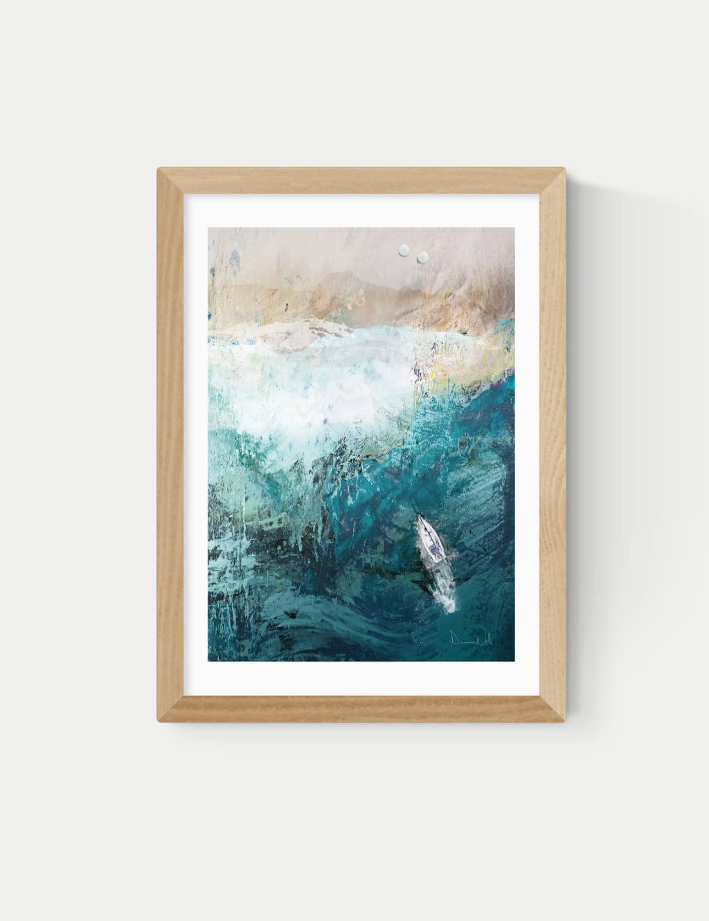 East End Prints Azure Walk Framed Art Natural