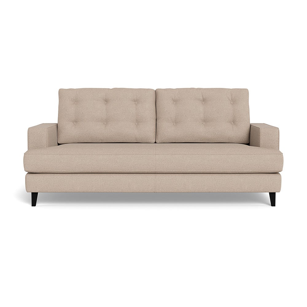 Heal's Mistral 3 Seater Sofa Boucle Tweed Pearl Black Beech Feet 2
