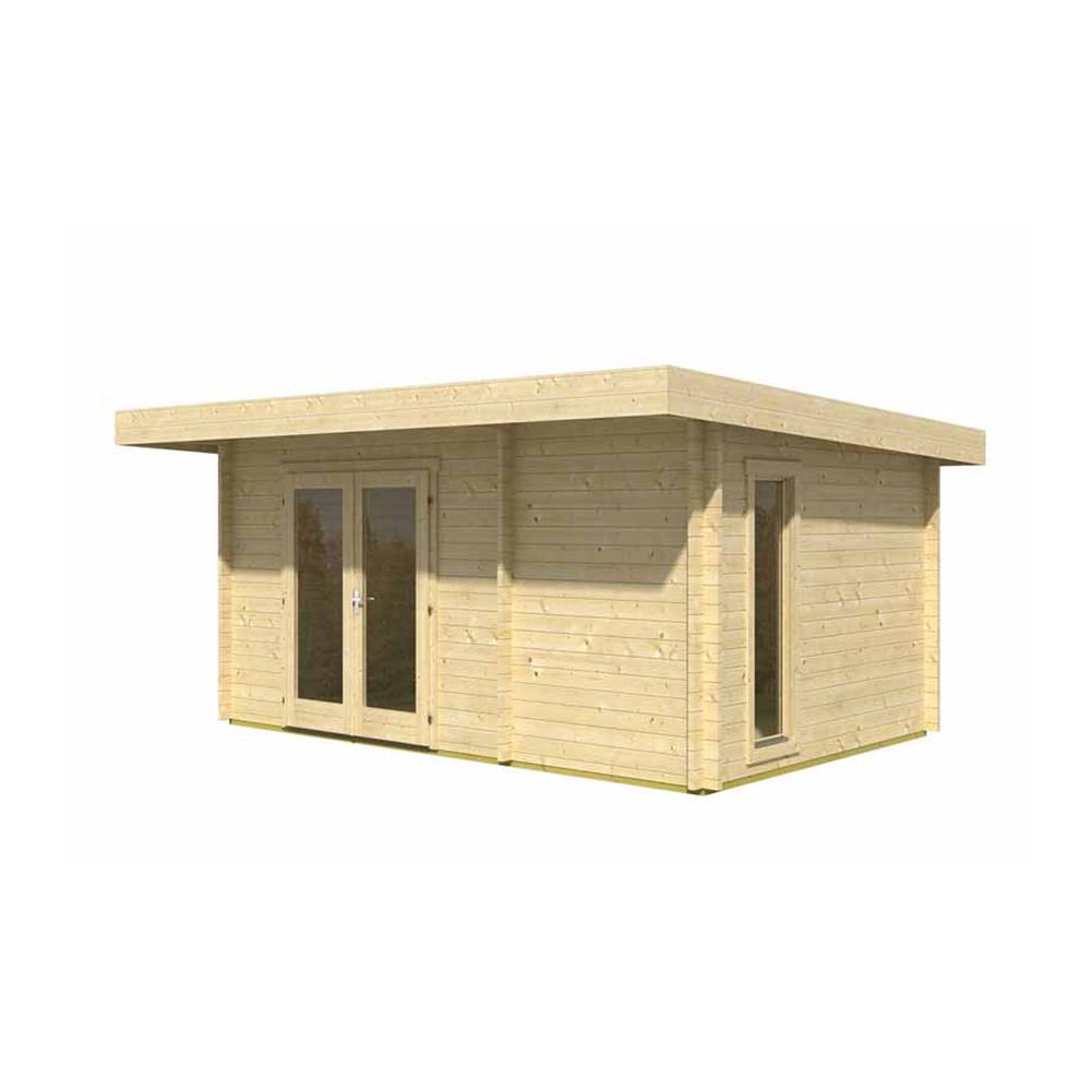 Lasita Maja Ltd Chameleon 44-Log Cabin, Garden Room, Home Office - L510xW410xH233.7 cm in Light Brown 3