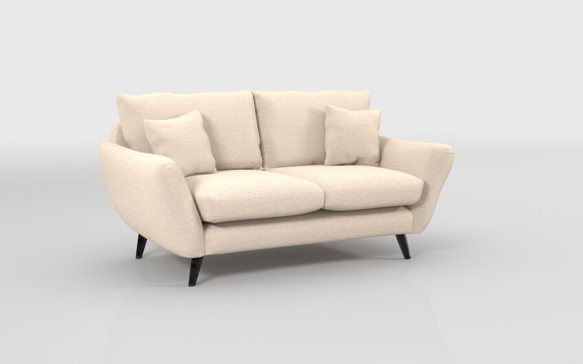 White Fabric Edale 2 Seater Sofa