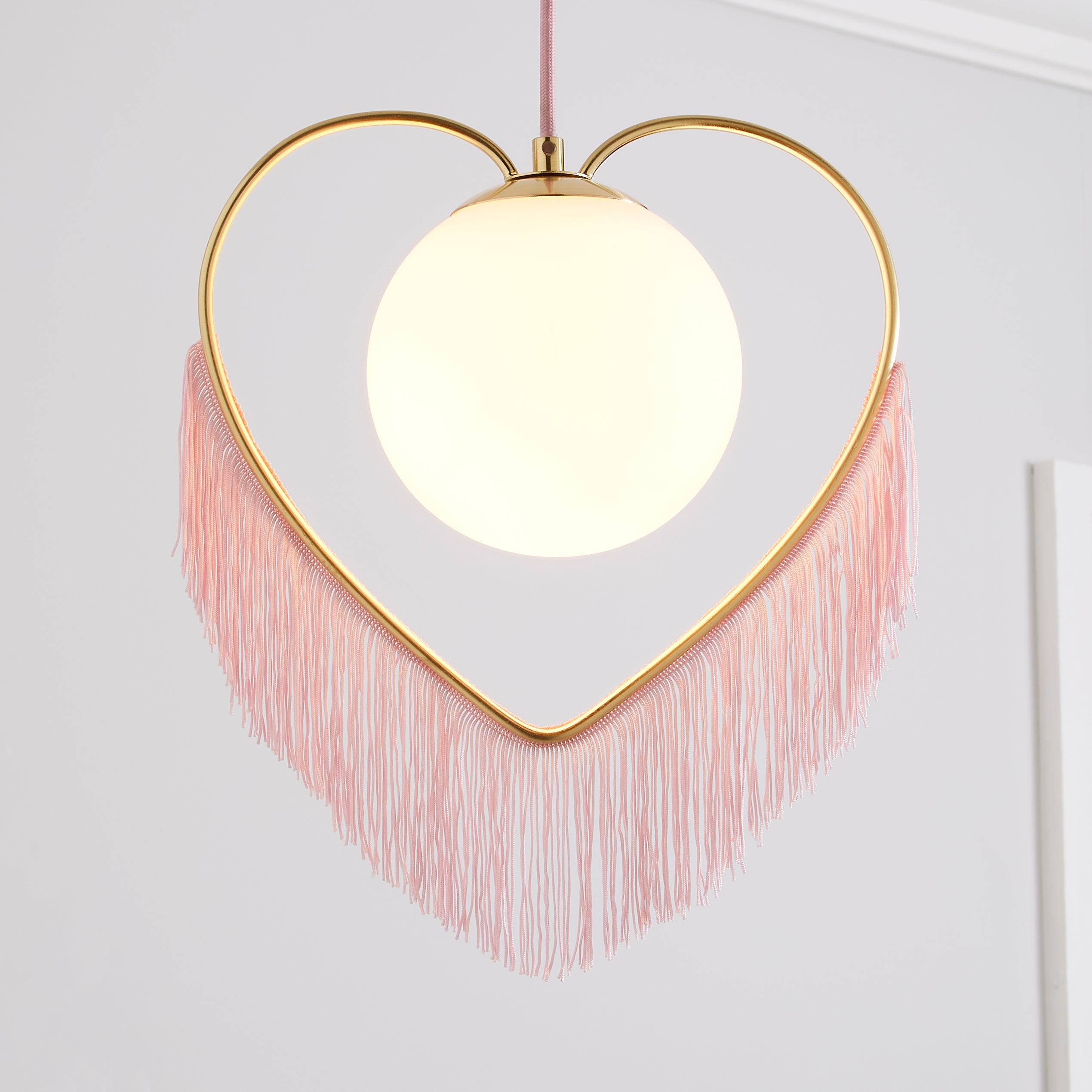 Heart Fringe Ceiling Fitting Gold