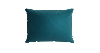 38x55cm Scatter Cushion in Deep Turquoise Cotton Matt Velvet - sofa.com