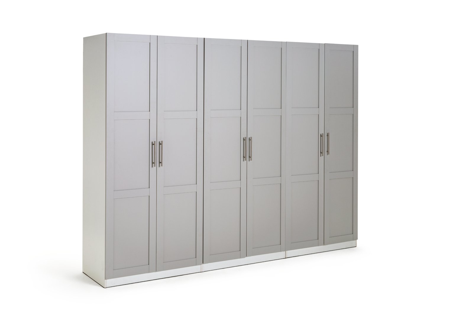 Habitat Munich 6 Door Framed Wardrobe - Grey