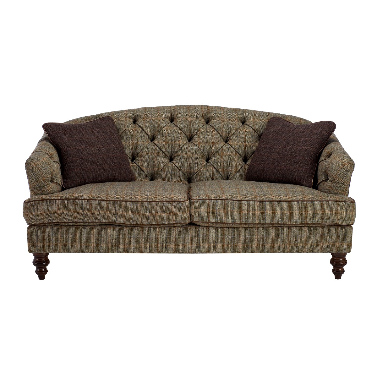 Harris Tweed Dalmore Petit Sofa Bracken Herringbone - Barker & Stonehouse
