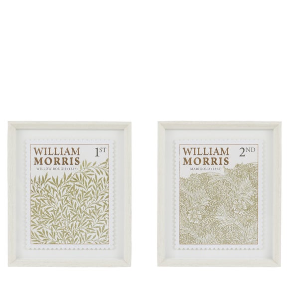 Cedar and Sage Set of 2 William Morris Postage Stamp Green Framed Prints 4