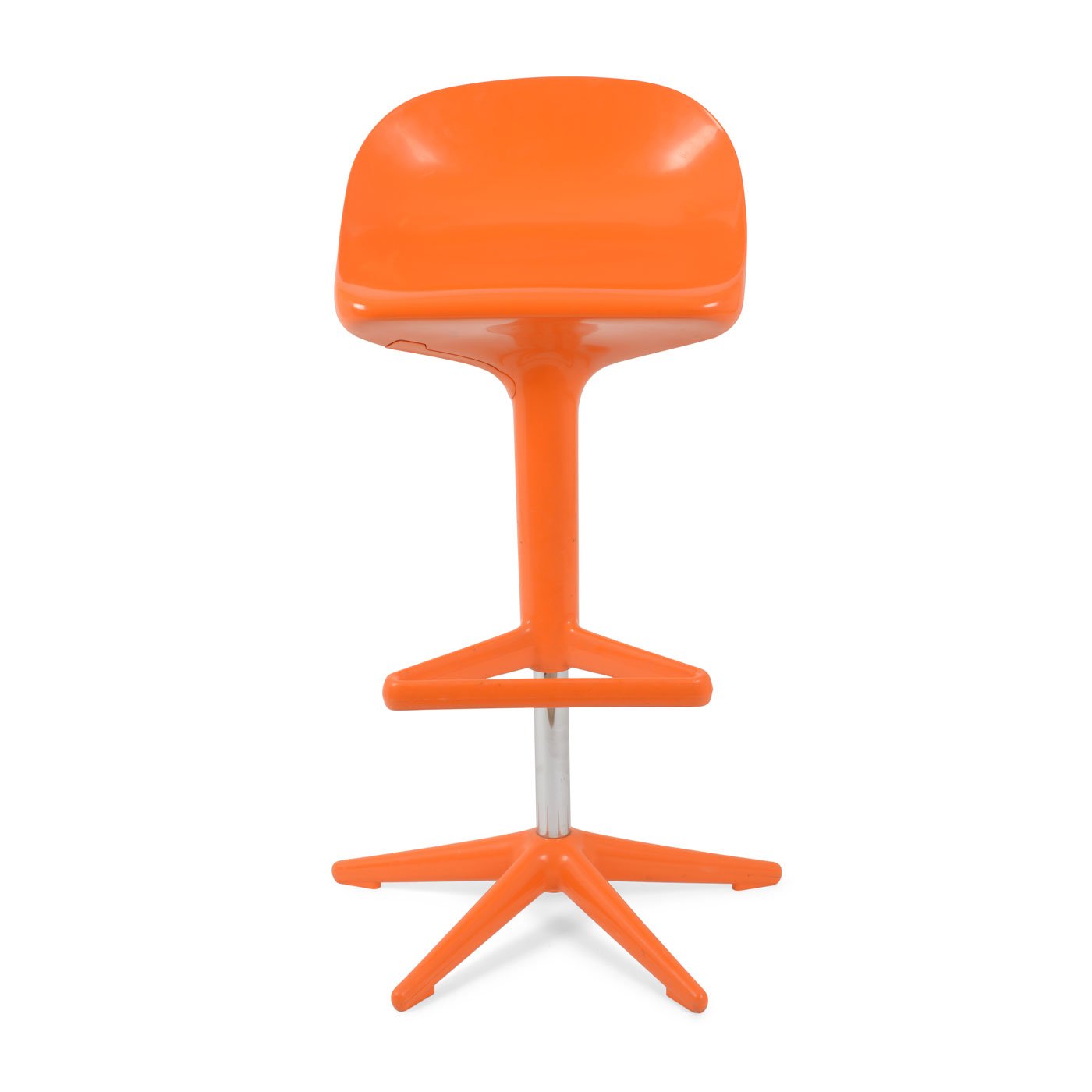 Kartell Spoon Bar Stool In Orange 56X56x56-76cm