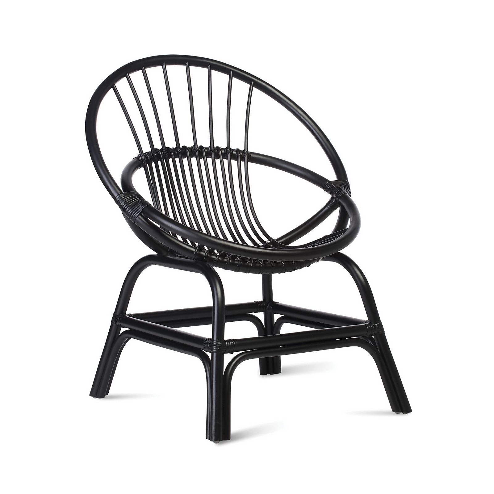 Moon Cane Chair in Black