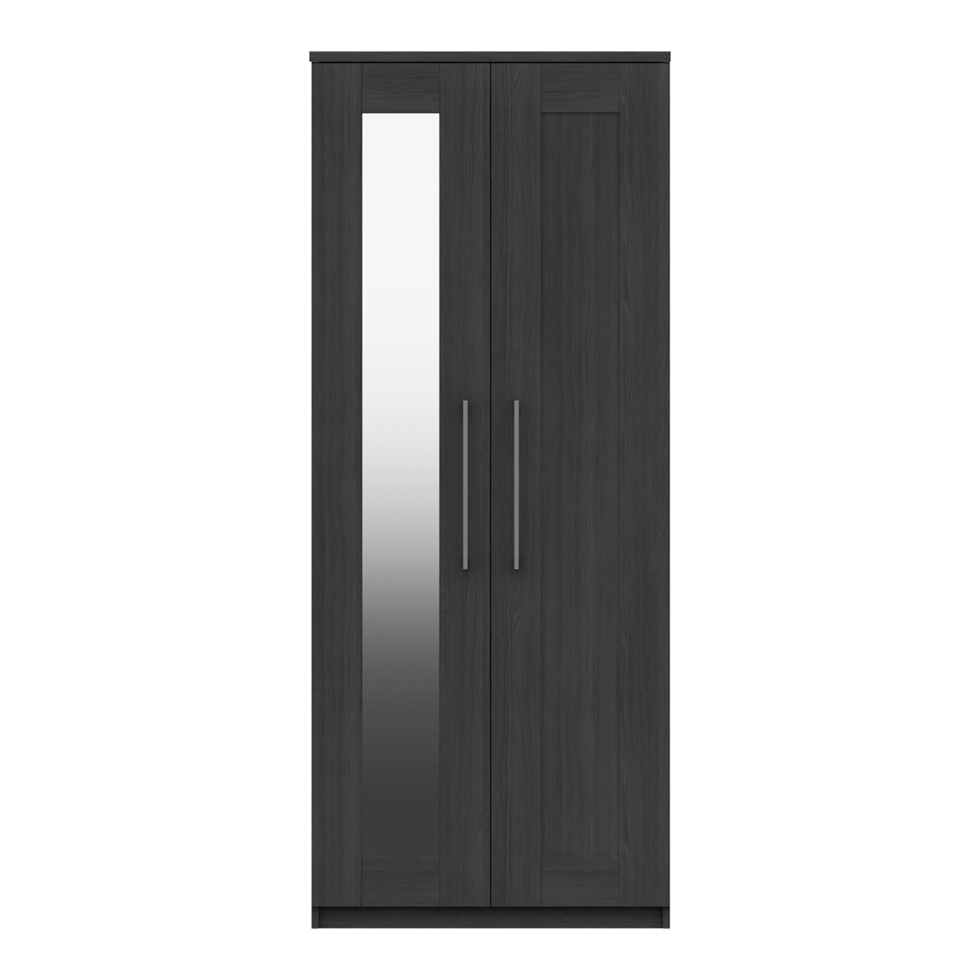 Ethan 2 Door Mirrored Wardrobe Grey
