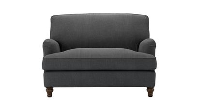 Bluebell Loveseat Sofabed in Charcoal Brushed Linen Cotton - sofa.com