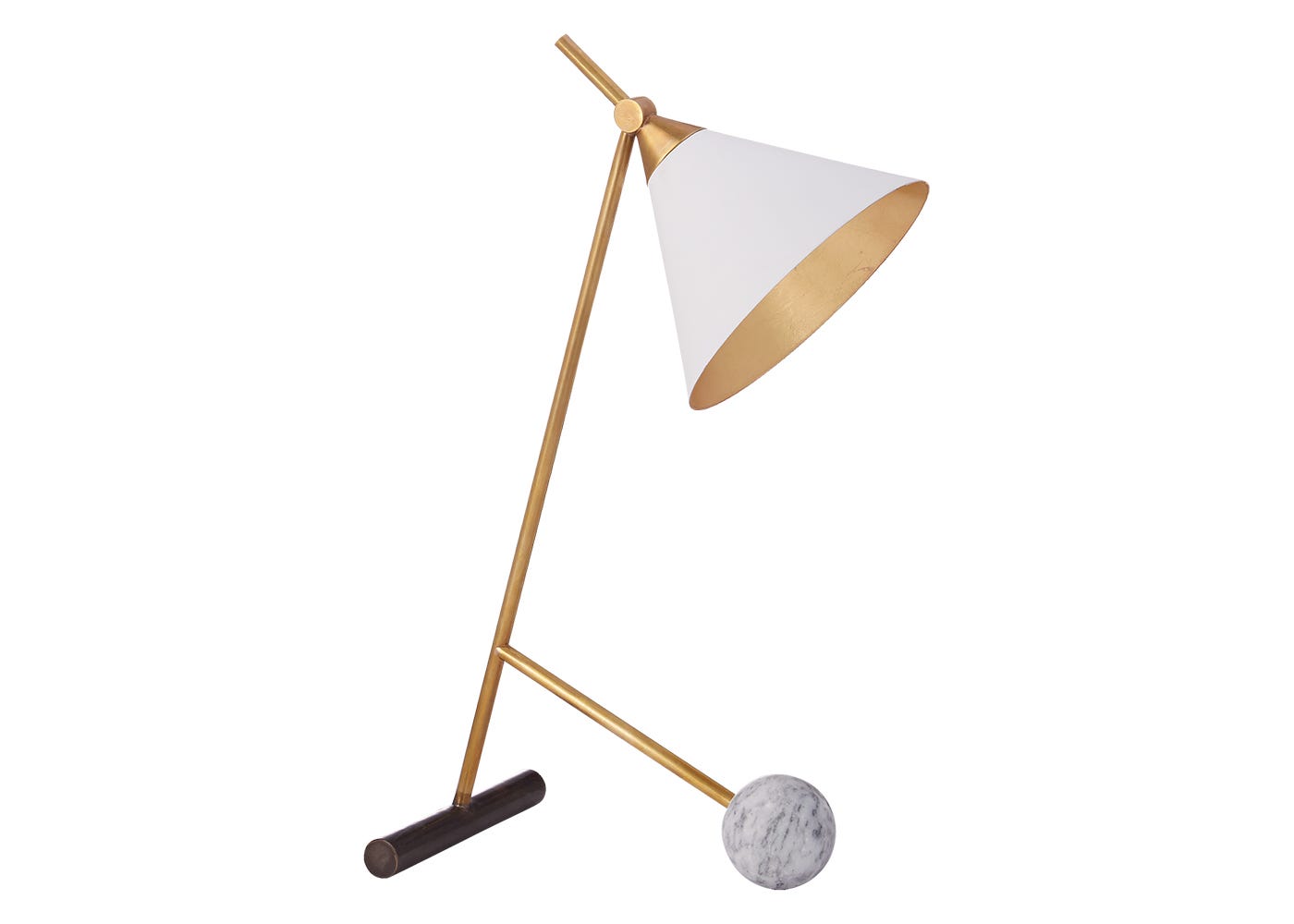 Visual Comfort Cleo Table Lamp Brass & White