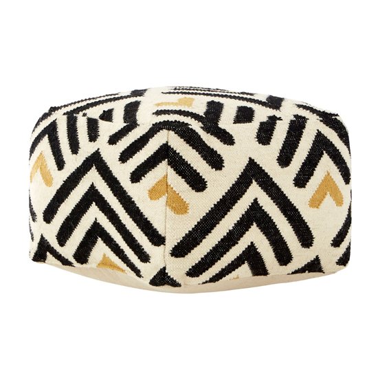 Botin Fabric Upholstred Takara Pouffe In Multi-Colour