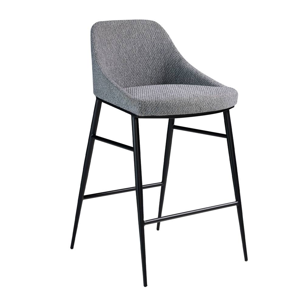 Angel Cerda Grey Fabric Kitchen Stool 49x53x90 cm