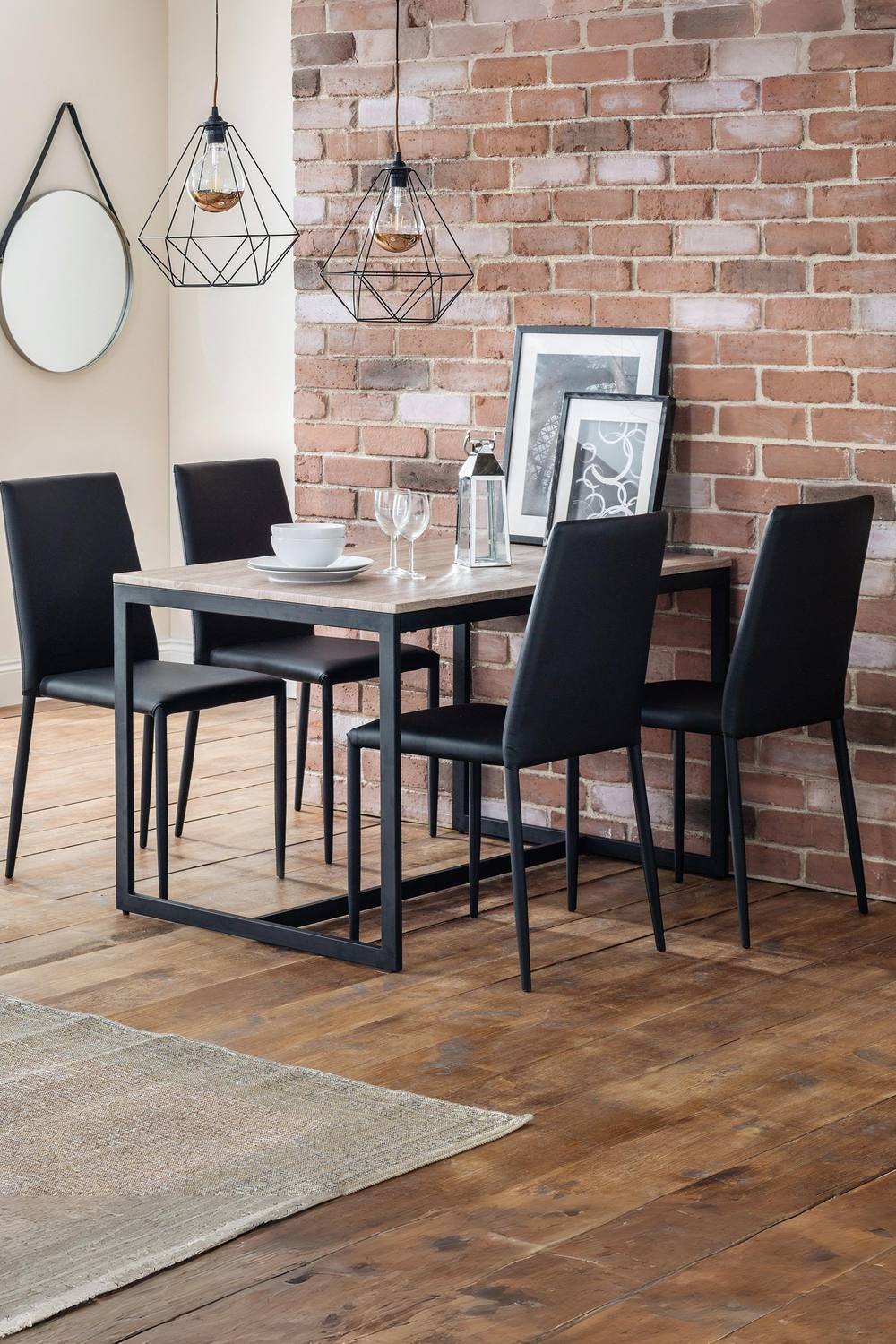 Julian Bowen Jazz Fully Upholstered Stacking Dining Chair (Set of 4) in Black 2