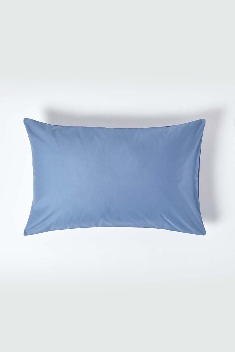 Homescapes Egyptian Cotton Housewife Pillowcase 1000 TC in Blue