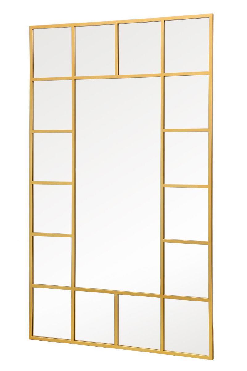 MirrorOutlet Gold Modern Wall & Leaner Garden Mirror 79"x 47" 200x120cm 4