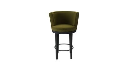Margaux Bar Stool in Royal Fern Brushed Linen Cotton - sofa.com
