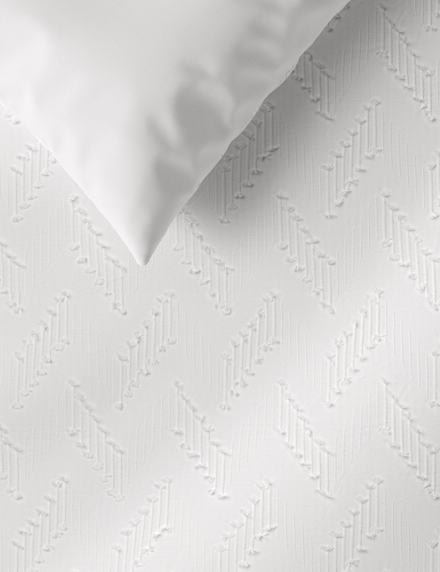 M&S Pure Cotton Chevron Textured Bedding Set