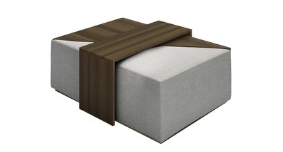 Astaire Modular Coffee Table Set Footstool in Marble Silky Jacquard Weave - sofa.com