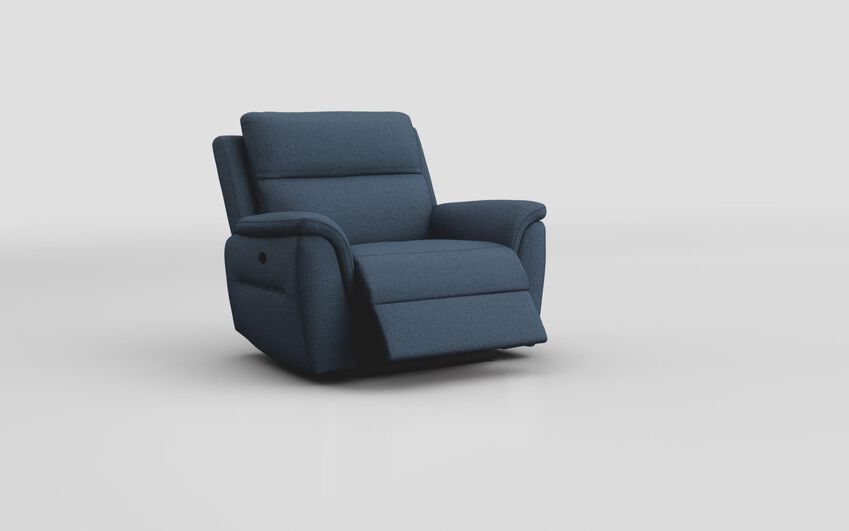 Blue Fabric Sogliano Manual Recliner Chair