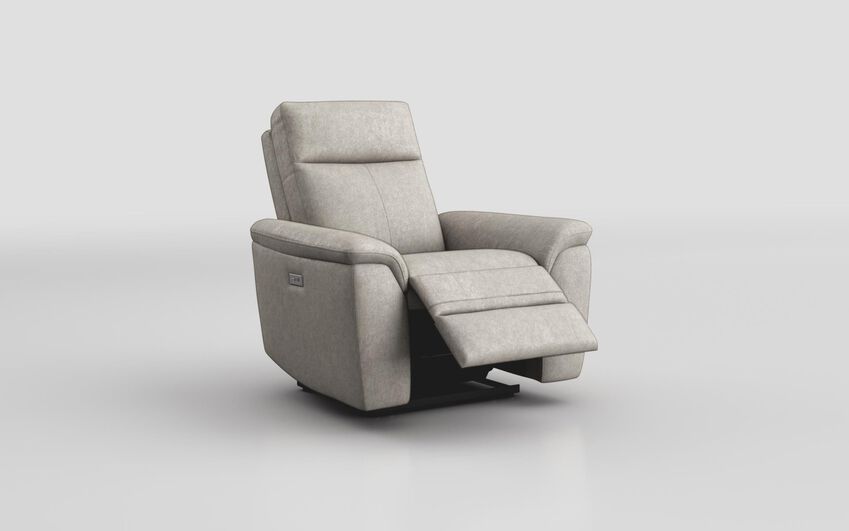 Cream Fabric Badia Power Recliner Chair