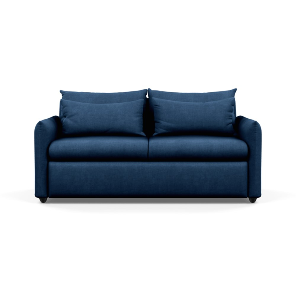 Heal's Pillow Sofa Bed Capelo Linen-Cotton Inkspot Black Feet