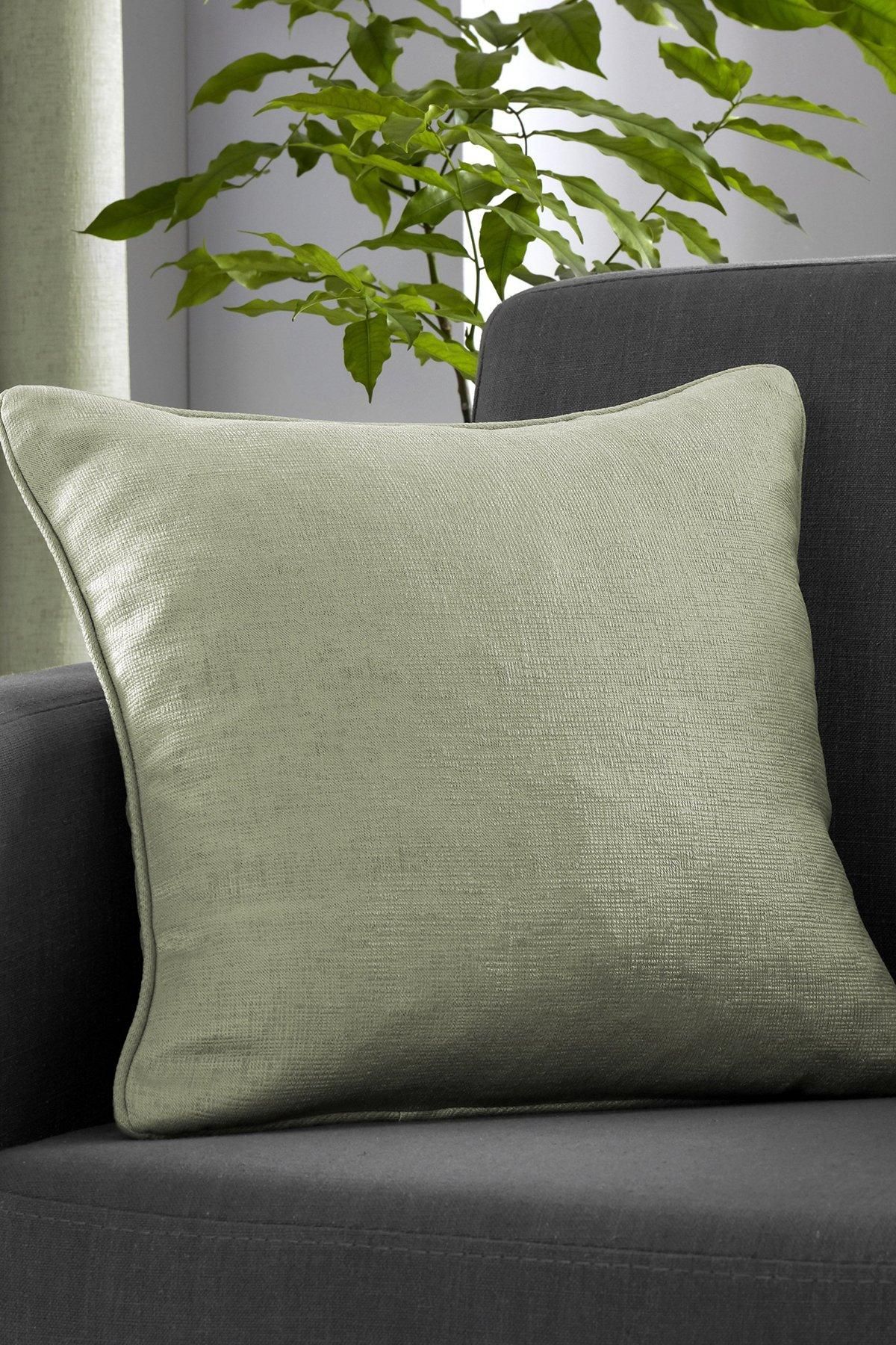 Fusion 'Strata' Luxe Velvet Filled Cushion in Green