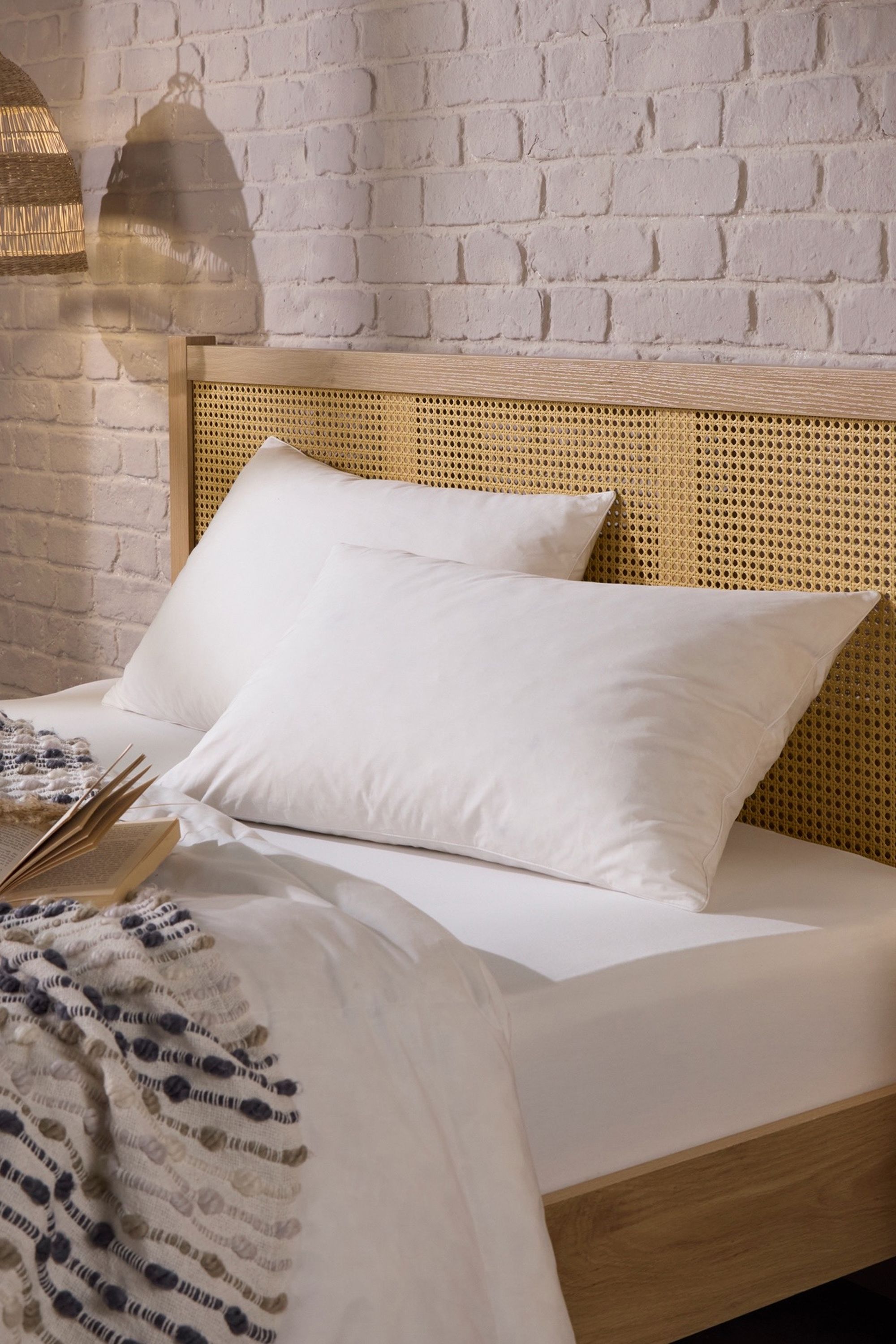 Snuggledown 2 Pack Scandinavian Duck Feather & Down Medium Support Pillows in White
