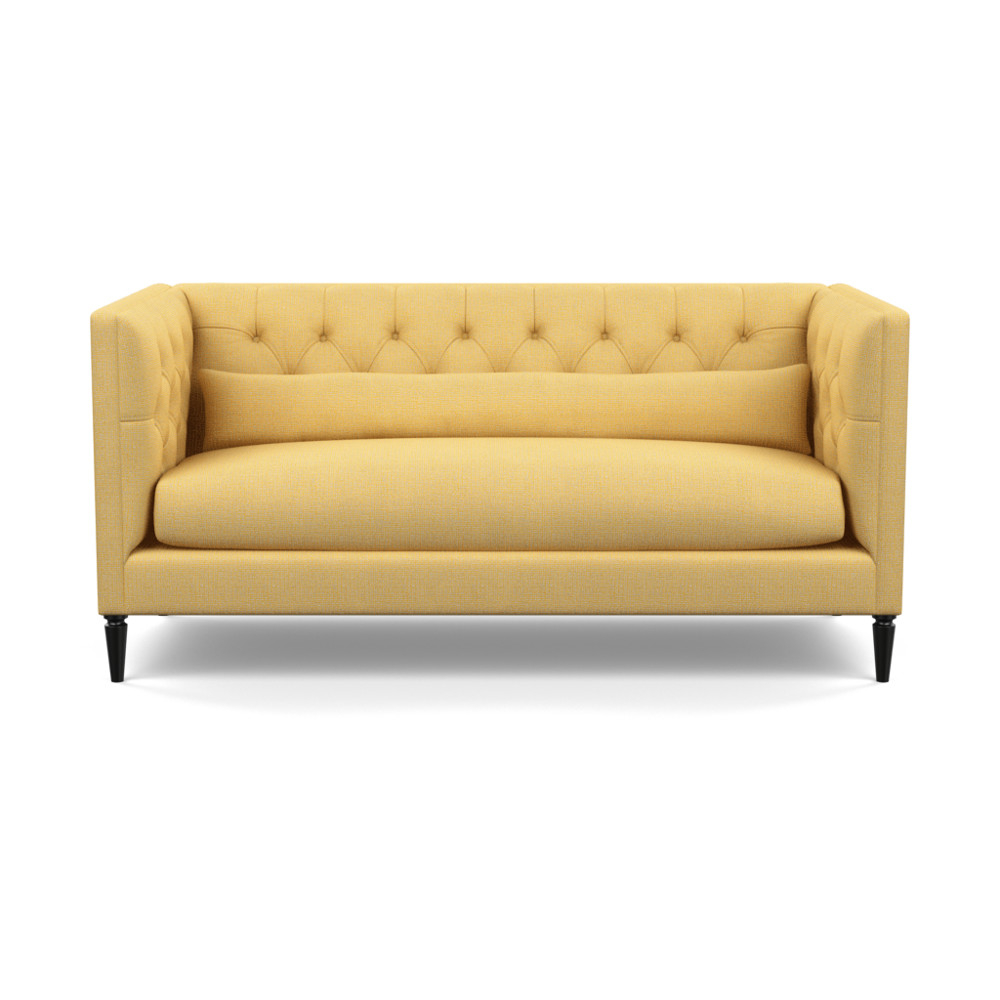 Heal's Balmoral 3 Seater Sofa Tejo Recycled Ochre Black Feet