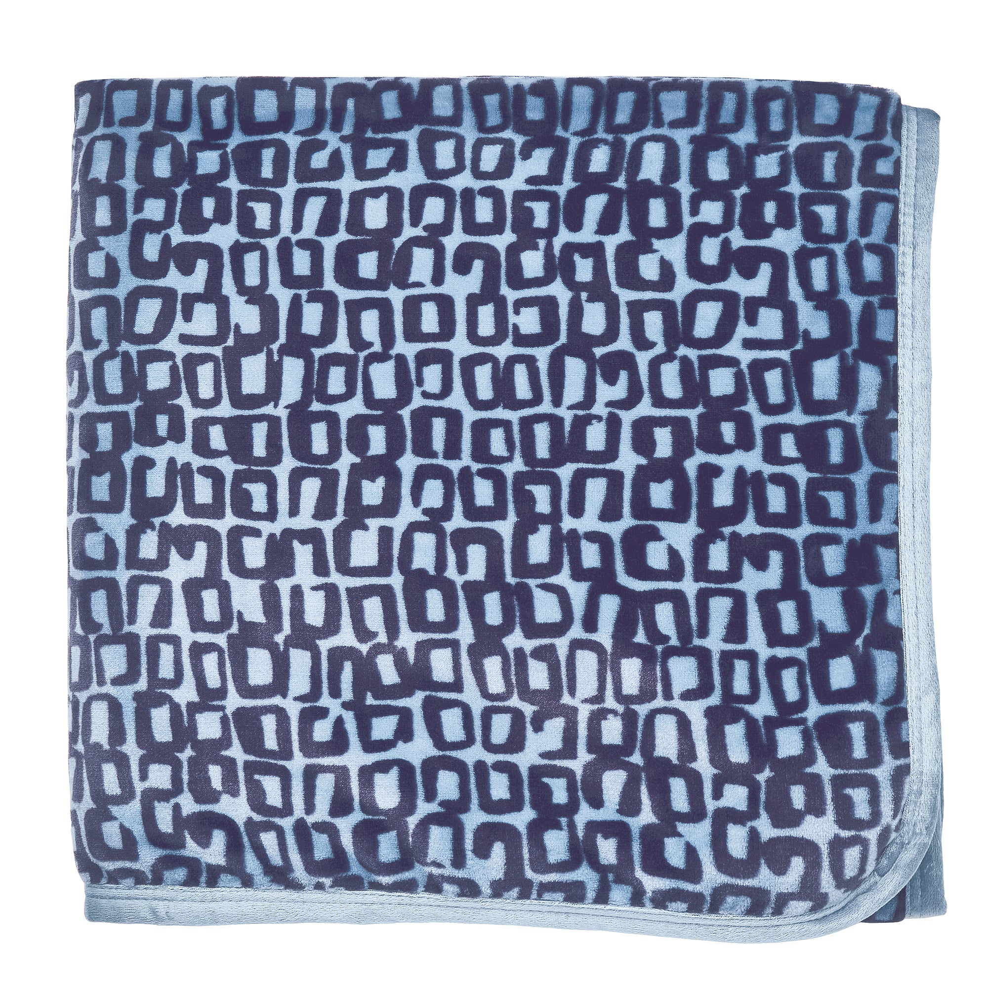 Helena Springfield Cosmos Viva Navy Fleece Throw Navy Blue/White