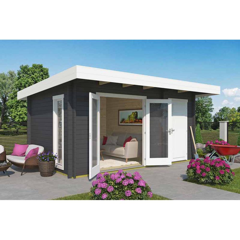 Lasita Maja Ltd Chameleon 44-Log Cabin, Garden Room, Home Office - L510xW410xH233.7 cm in Light Brown 5