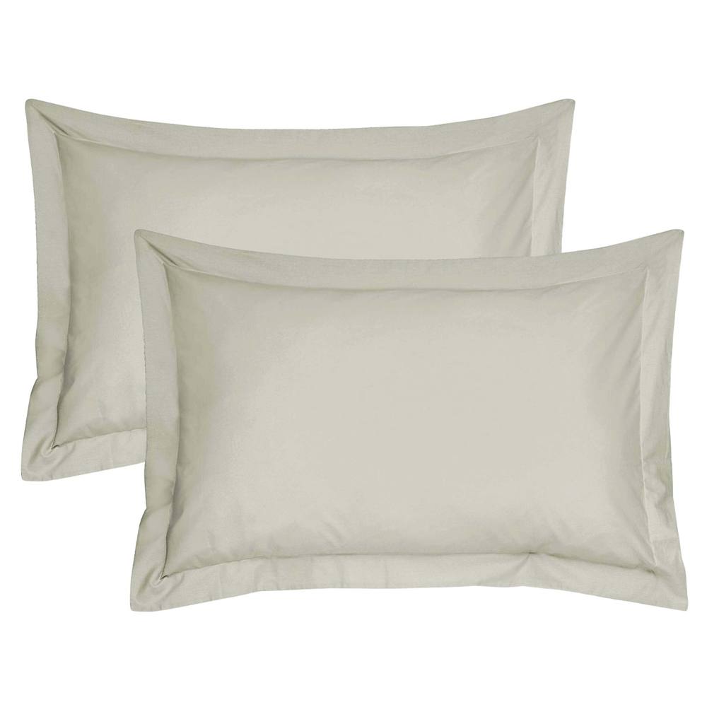 Smart Living Luxury 100% Egyptian Cotton Oxford Pillowcase Pair in Natural